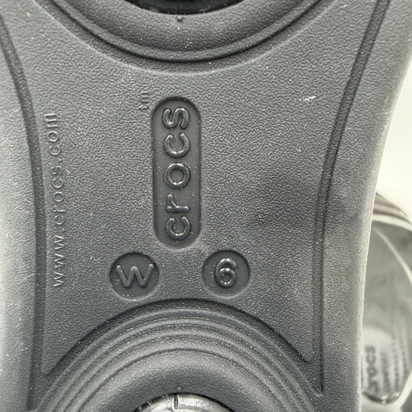 Crocs Isabella Flats Jelly Sandals Black Womans 6 Strappy Beach Vacation - Picture 8 of 8